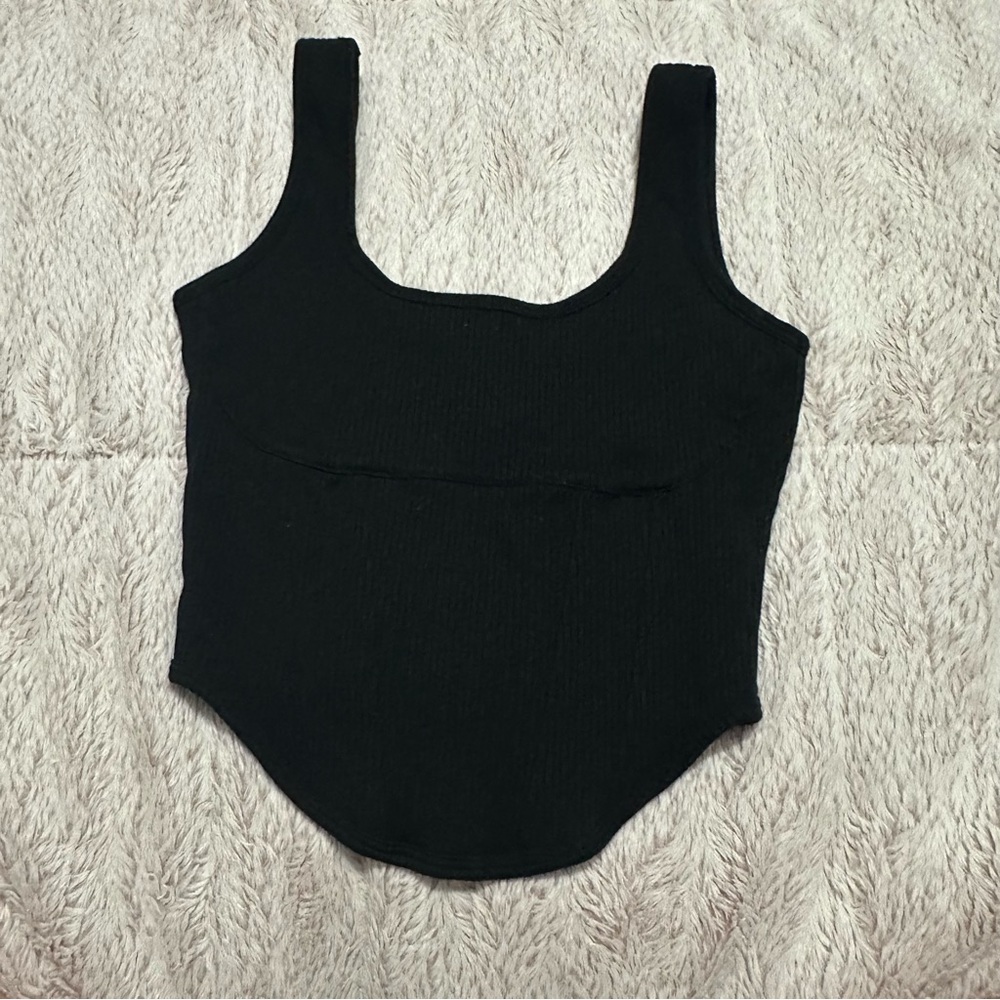 victoria’s secret pink black corset top